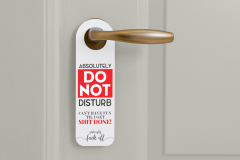 Absolutely DO NOT Disturb Door Hanger